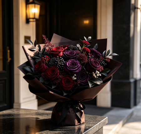 Velvet Dark Tone Premium Bouquet Delivery