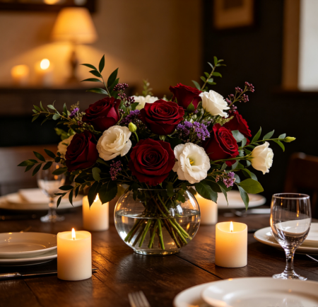 Candlelight Dinner Table Floral Custom Delivery