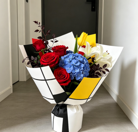 Mondrian Color Block Creative Bouquet