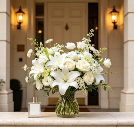 Lily Perfume Pure White Elegant Bouquet