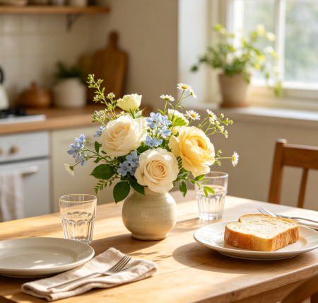 Morning Prelude Breakfast Table Floral Decoration